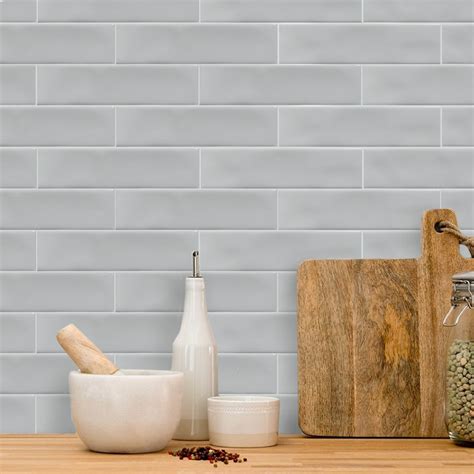 ceramic subway wall tiles.